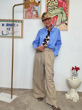 FEMALE - PANTALONE PALAZZO BEIGE WM2564/ BEIGE FEMALE 