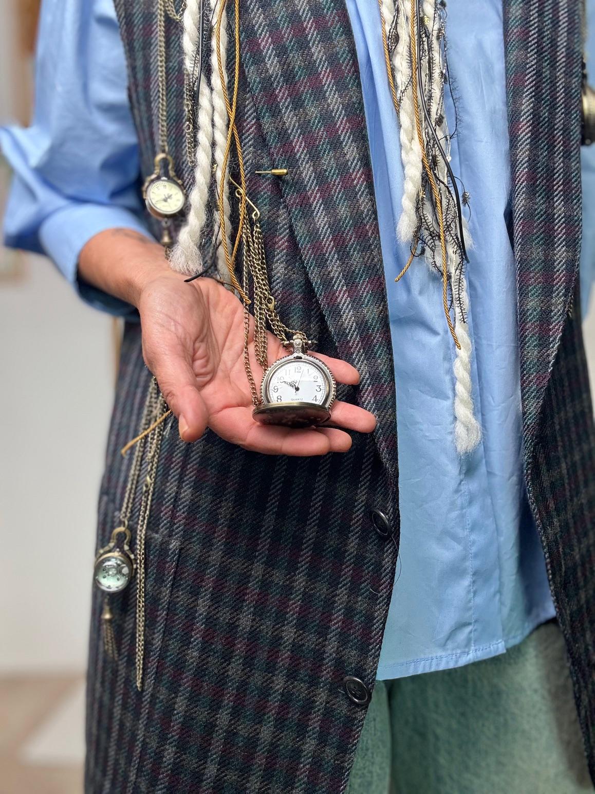 SOUVENIR - Gilet "IL PICCOLO PRINCIPE"  Stile retrò con un tocco dironia di lusso CHECK BLU F38X0156/ BLU SOUVENIR 