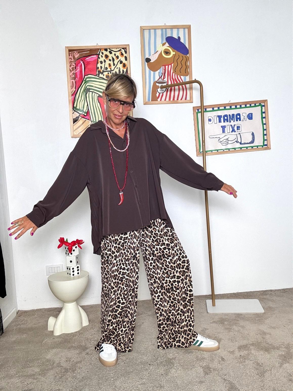 FEMALE - Camicia over in tessuto leggero color cioccolato 33598PK/ MORO FEMALE 