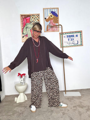 FEMALE - Camicia over in tessuto leggero color cioccolato 33598PK/ MORO FEMALE 