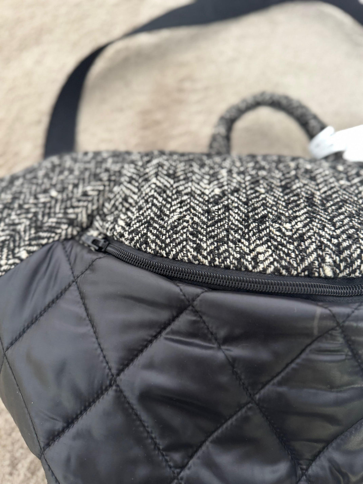 SUSY MIX - Marsupio trapuntato tweed & ecopelle NERO 540B/ NERO SUSY MIX 