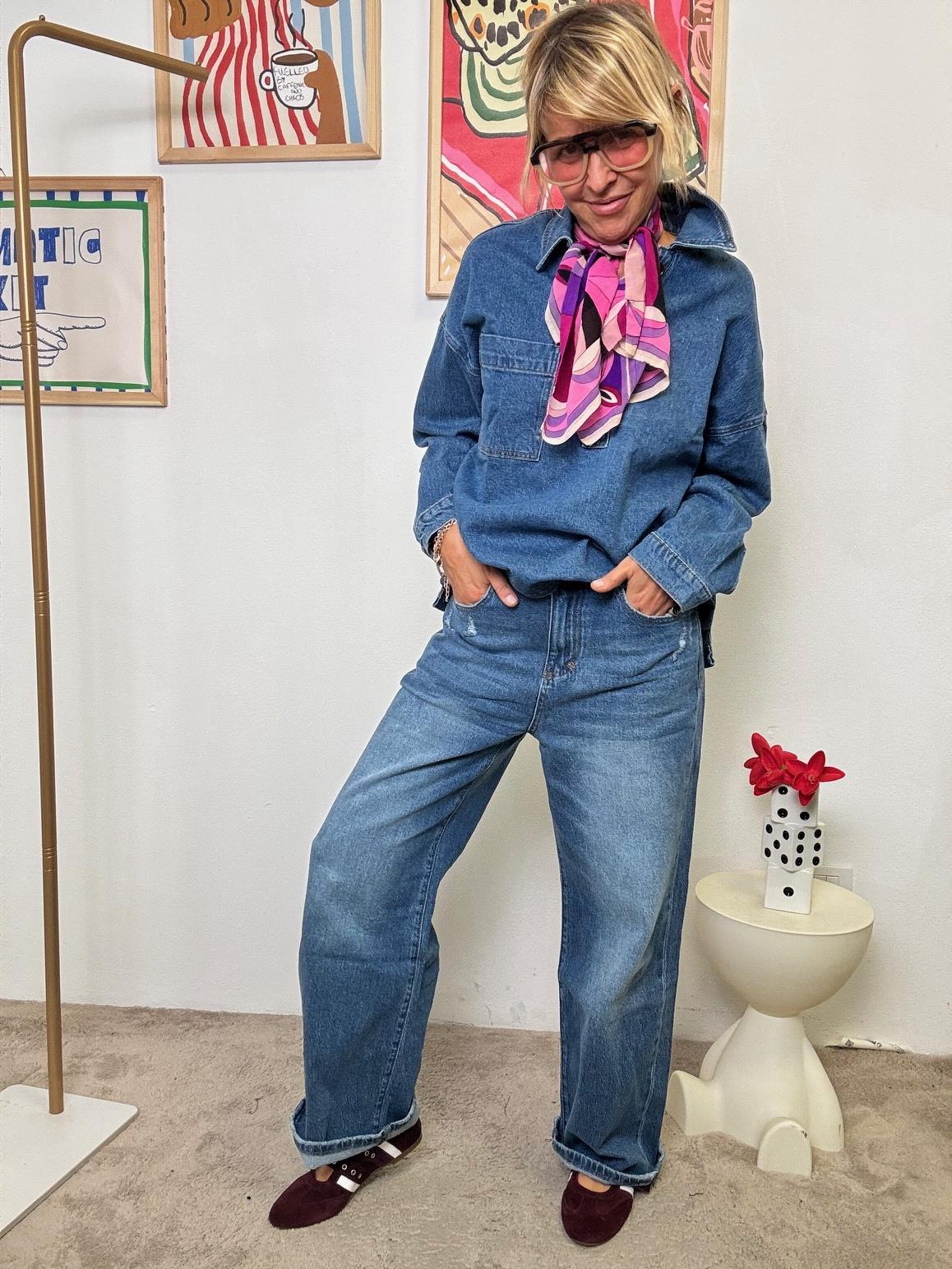 FEMALE - Camicia Over in Denim Unisex WY128/ JEANS FEMALE 