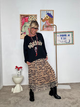 FEMALE - Felpa nera con stampa lettering vintage A7808/ NERA FEMALE 