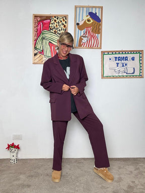 DEJA VU - Giacca donna  elegante e contemporanea bordeau A25UN606/ BORDEAU DEJA VU 