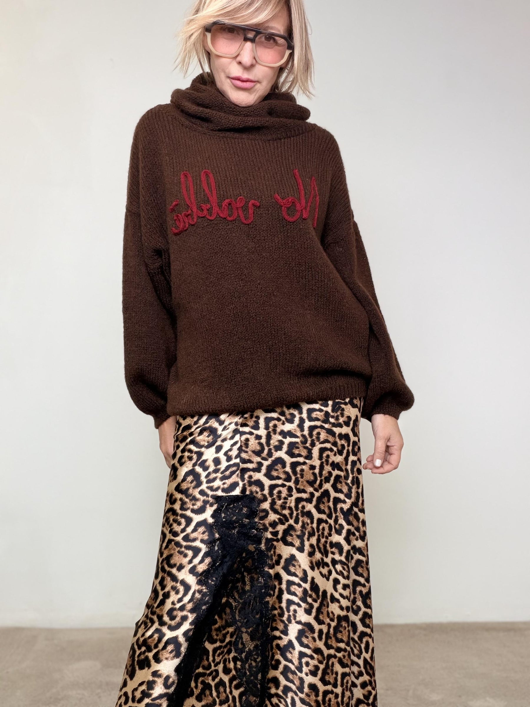 FEMALE - Maglia No Vabbè moro A3232/ MORO FEMALE 