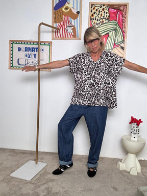 DEJA VU -  Maglia donna fantasia animalier  Grintosa, morbida, irresistibile A25UN401/ LEO DEJA VU 