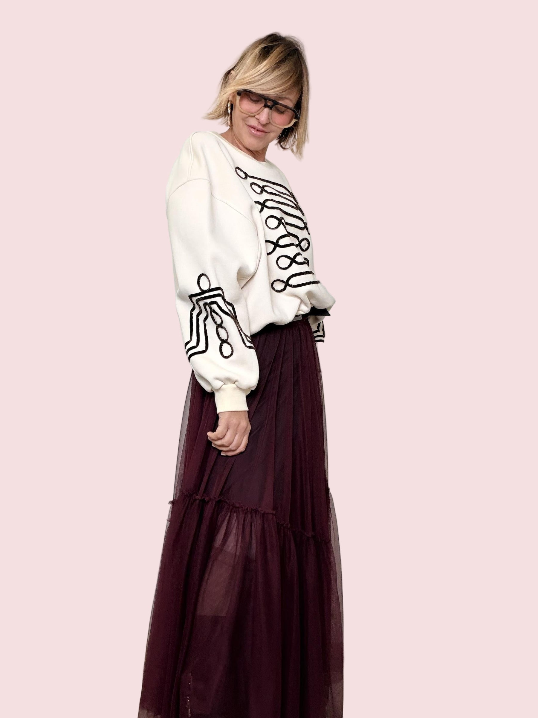 SOUVENIR - FELPA MAJORETTE CHIC PANNA S38M1508/ PANNA SOUVENIR 