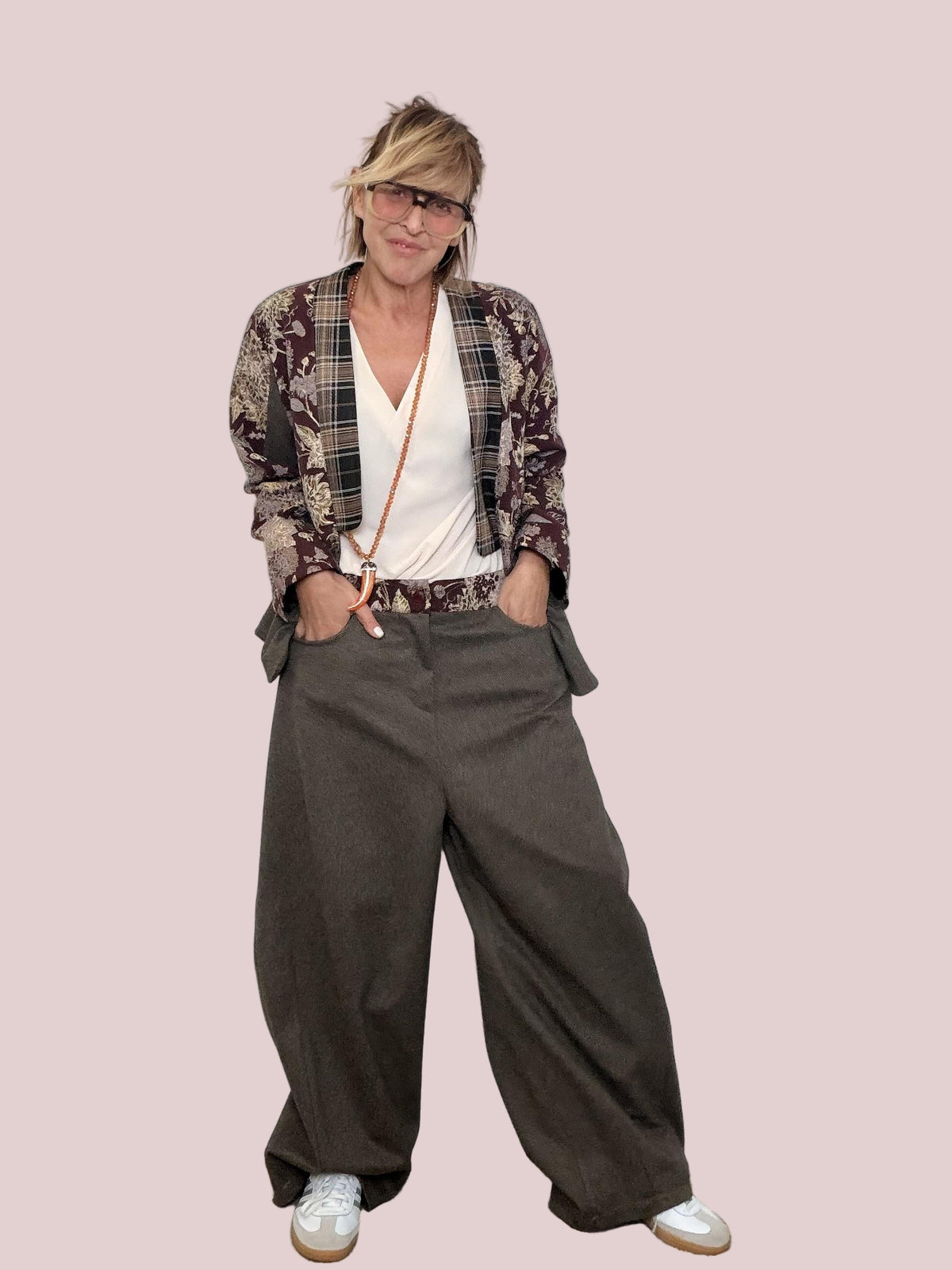 DEJA VU - Pantalone Oversize Attitude A25DL209 / GRIGIO SCURO DEJA VU 