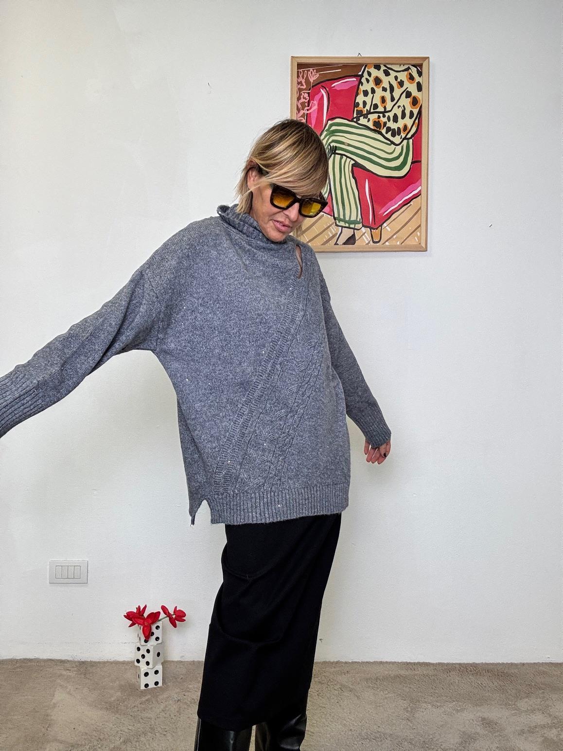 SUSY STAR -  maglia Choco Cut  GRIGIO STYZ66841/ GRIGIO SUSY STAR 