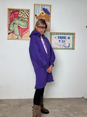 FEMALE - Abito felpa con cappuccio  Comfort & Cool Mood viola R5662/ VIOLA FEMALE 