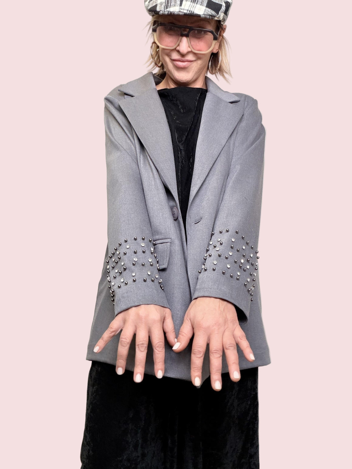 DEJA VU - GIACCA SPARKLE SLEEVES A25DL619/ GRIGIO DEJA VU 