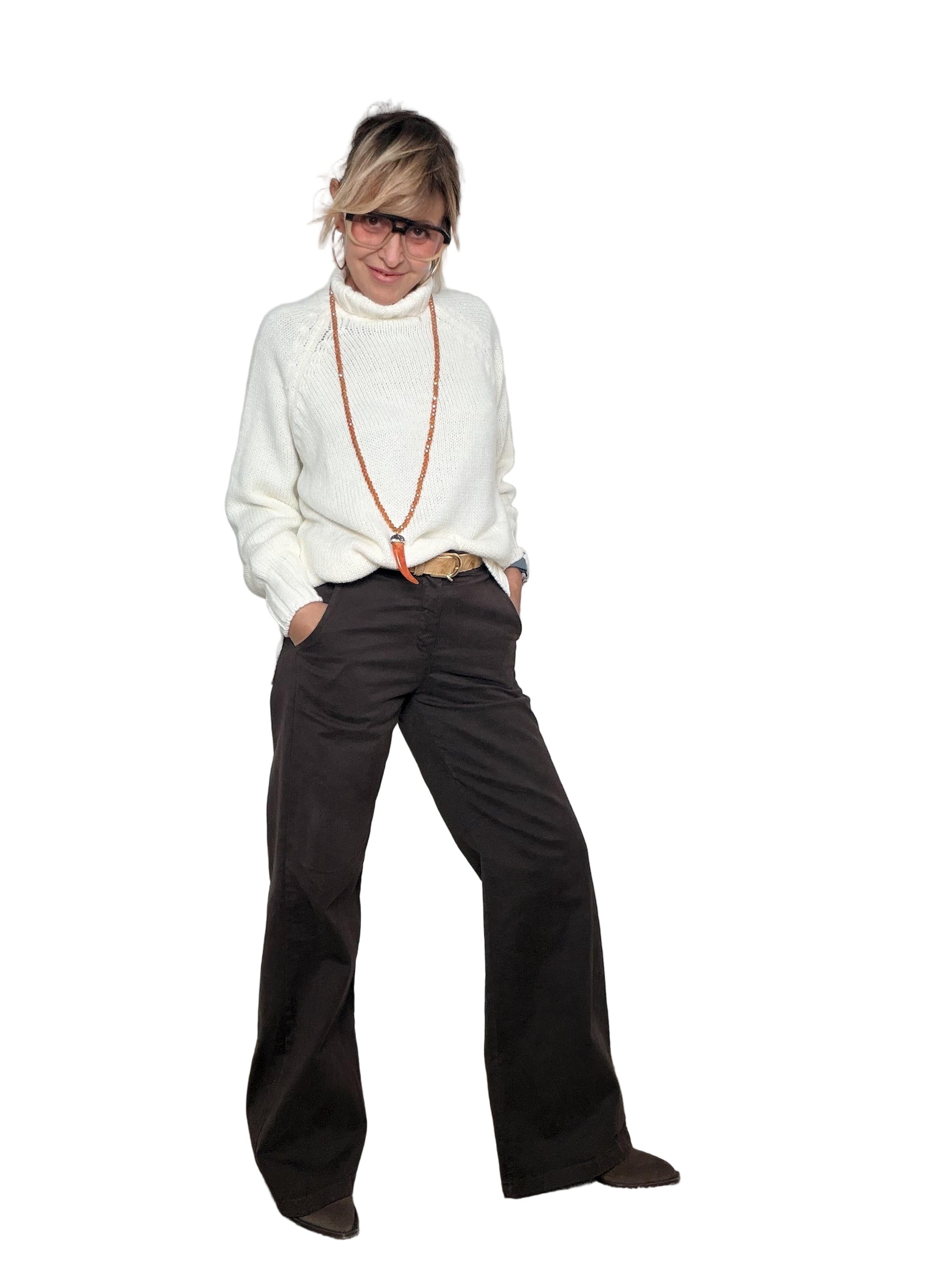 FEMALE - Pantalone Easy Flair 6789g/ MORO FEMALE 