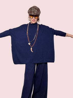 SOUVENIR - MAGLIA OVERSOFT BLU V38A1000/ BLU SOUVENIR 