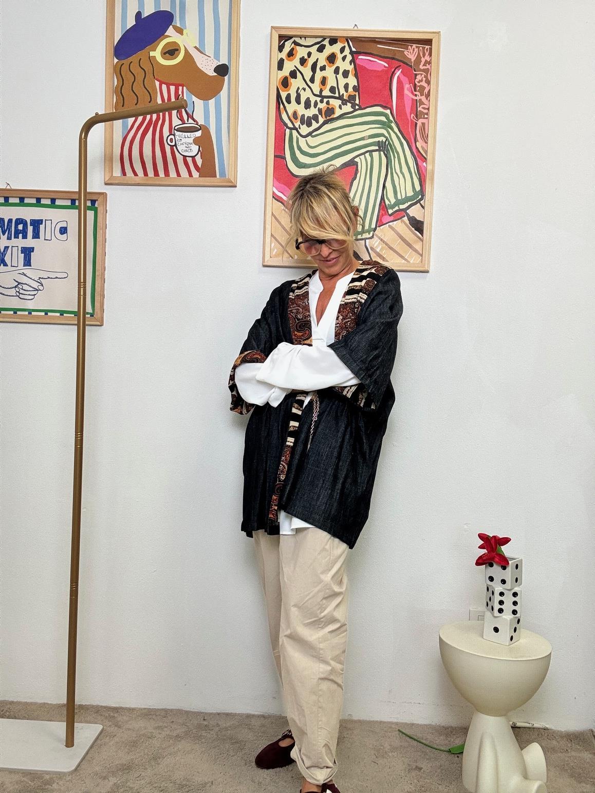 DEJA VU - Kimono Boho Bazar  Misterioso, Leggero, Ispirato A25RU608/ FANTASIA DEJA VU 