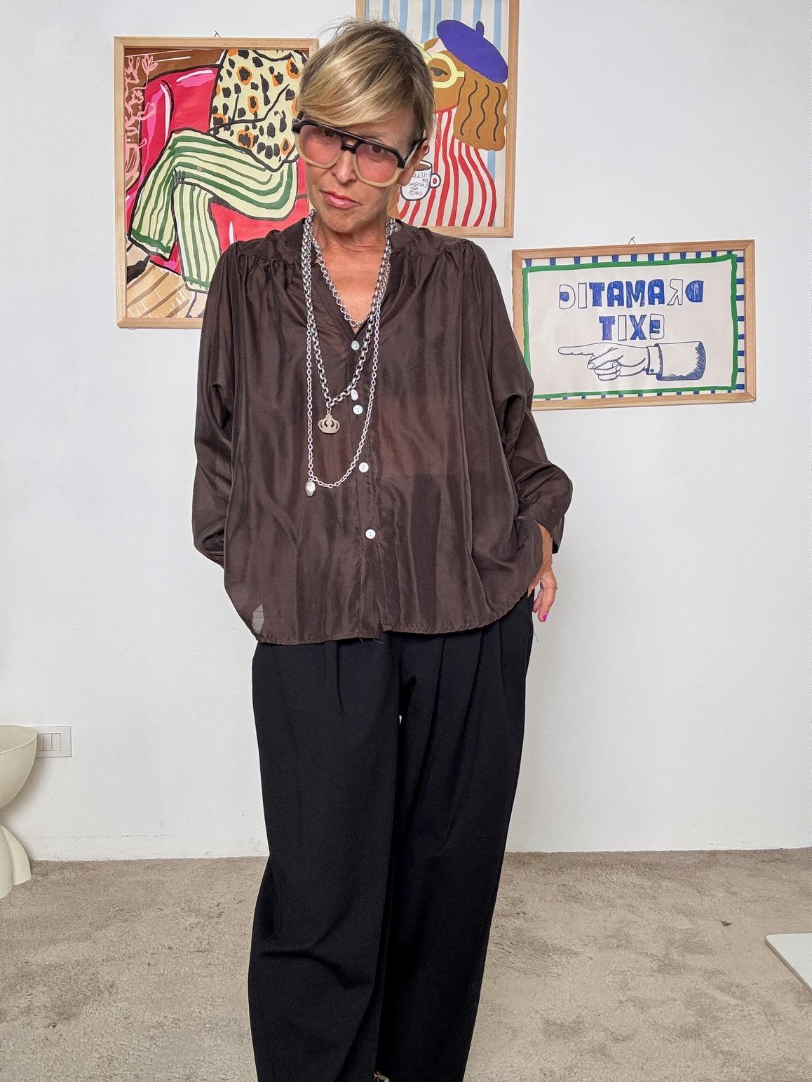 FEMALE - Camicia oversize donna bordeaux  stile casual chic e leggero MORO 31626/ MORO FEMALE 