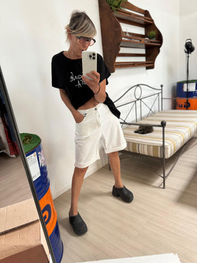 SUSY STAR - BERMUDA BULL DENIM STRETCH- BIANCO STSS15/ BIANCO SUSY STAR 