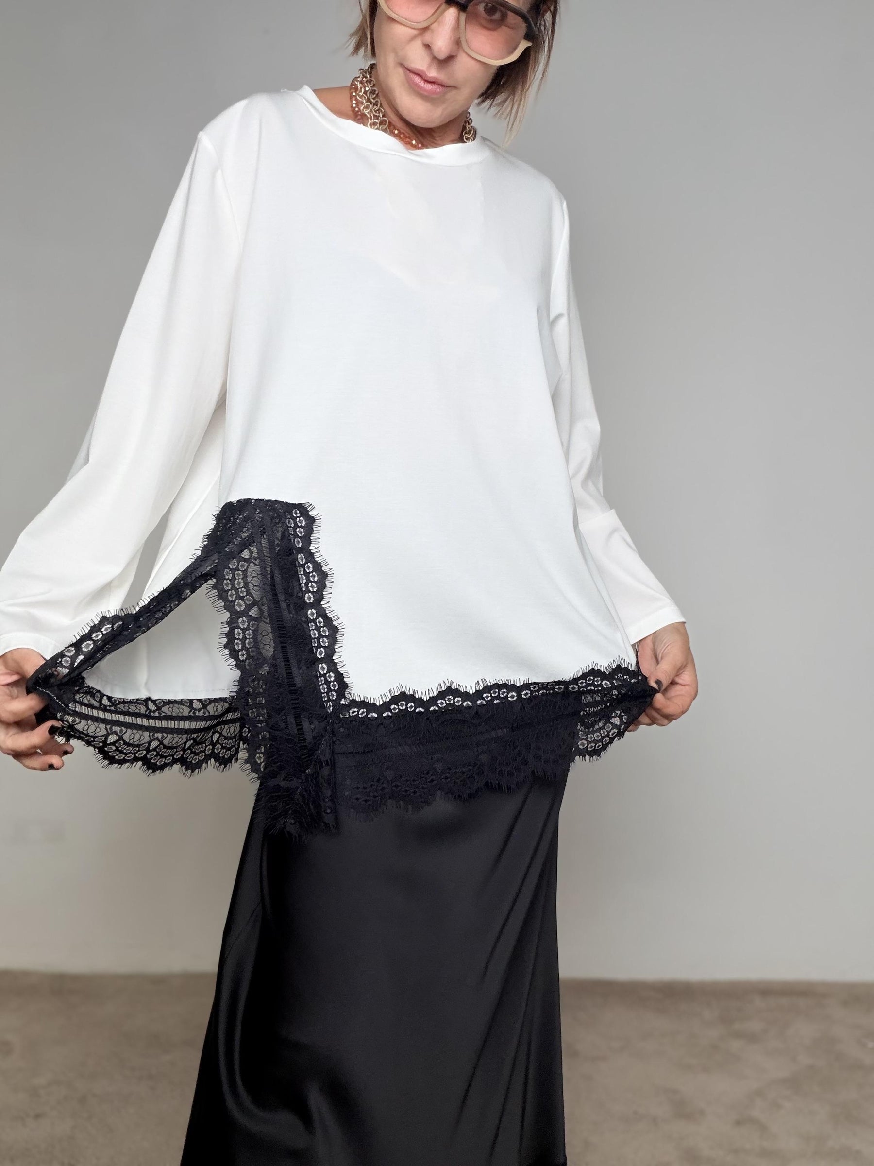 SUSY STAR - Maglia PUNTO MILANO PIZZO BIANCO STLS2016/ PANNA SUSY STAR 