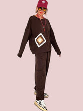 DEJA VU - Pantalone morbido a gamba larga  Comfort e stile a ogni passo moro A25RU211/ MORO DEJA VU 