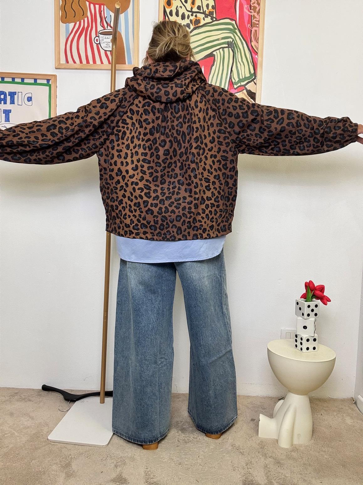 FEMALE - Giacca Leggera Animalier  Lo Spirito Wild in Versione Urban M11857/ ANIMALIER FEMALE 