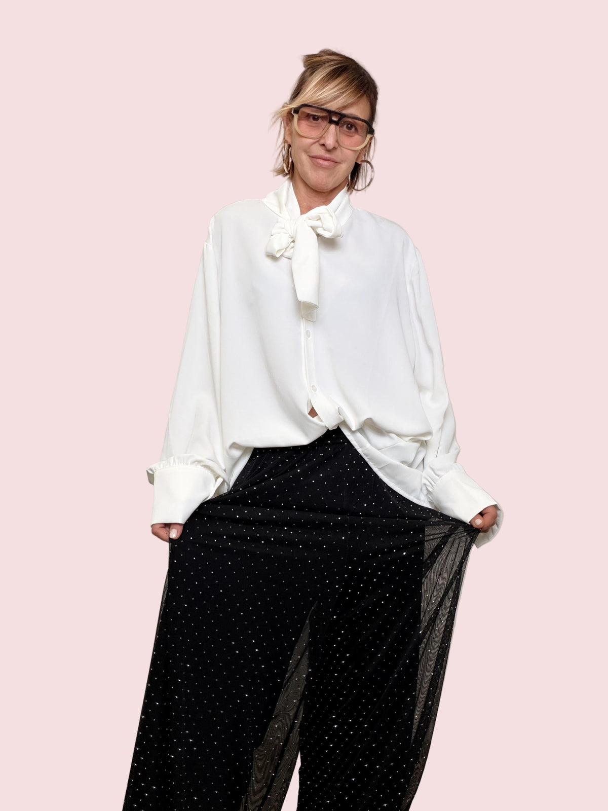 SUSY STAR - Pantalone Aladino Chic  il comfort che fluttua STLS2157/ NERO SUSY STAR 