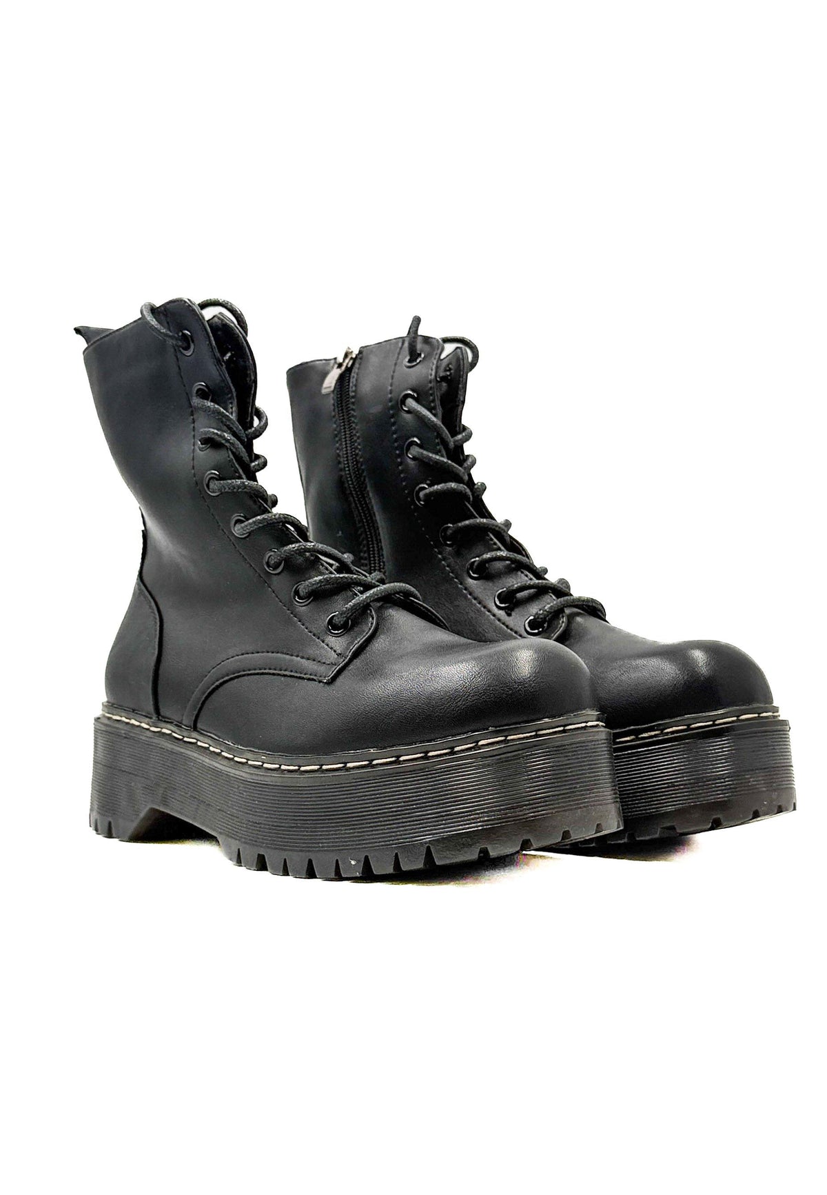 ANFIBIO NERO CON PLATFORM E SUOLA CARRARMATO J19-19/ NERO FEMALE 