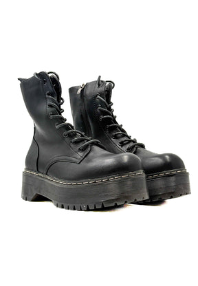 ANFIBIO NERO CON PLATFORM E SUOLA CARRARMATO J19-19/ NERO FEMALE 