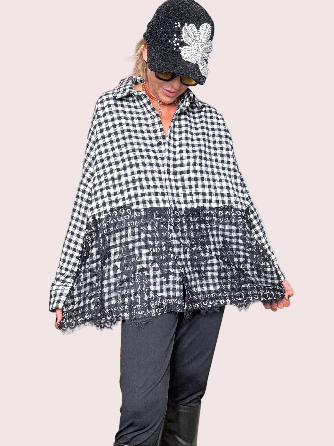 FEMALE - CAMICIA OVER  PARIS 19066/ CHECK FEMALE 