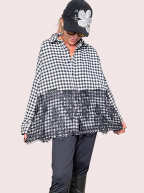 FEMALE - CAMICIA OVER  PARIS 19066/ CHECK FEMALE 