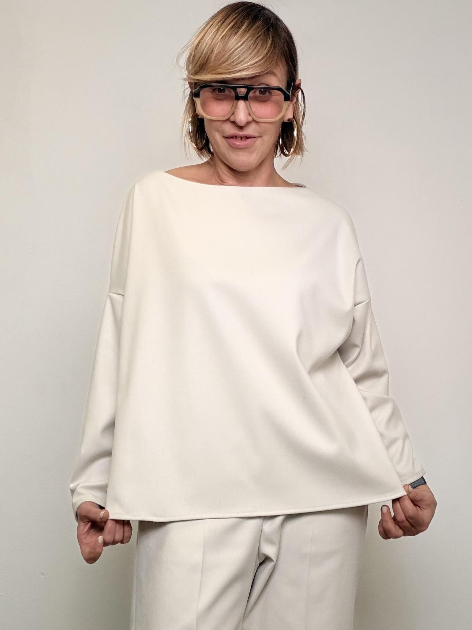 SOUVENIR - MAGLIA OVER ELEGANTE S38M1312/ PANNA SOUVENIR 