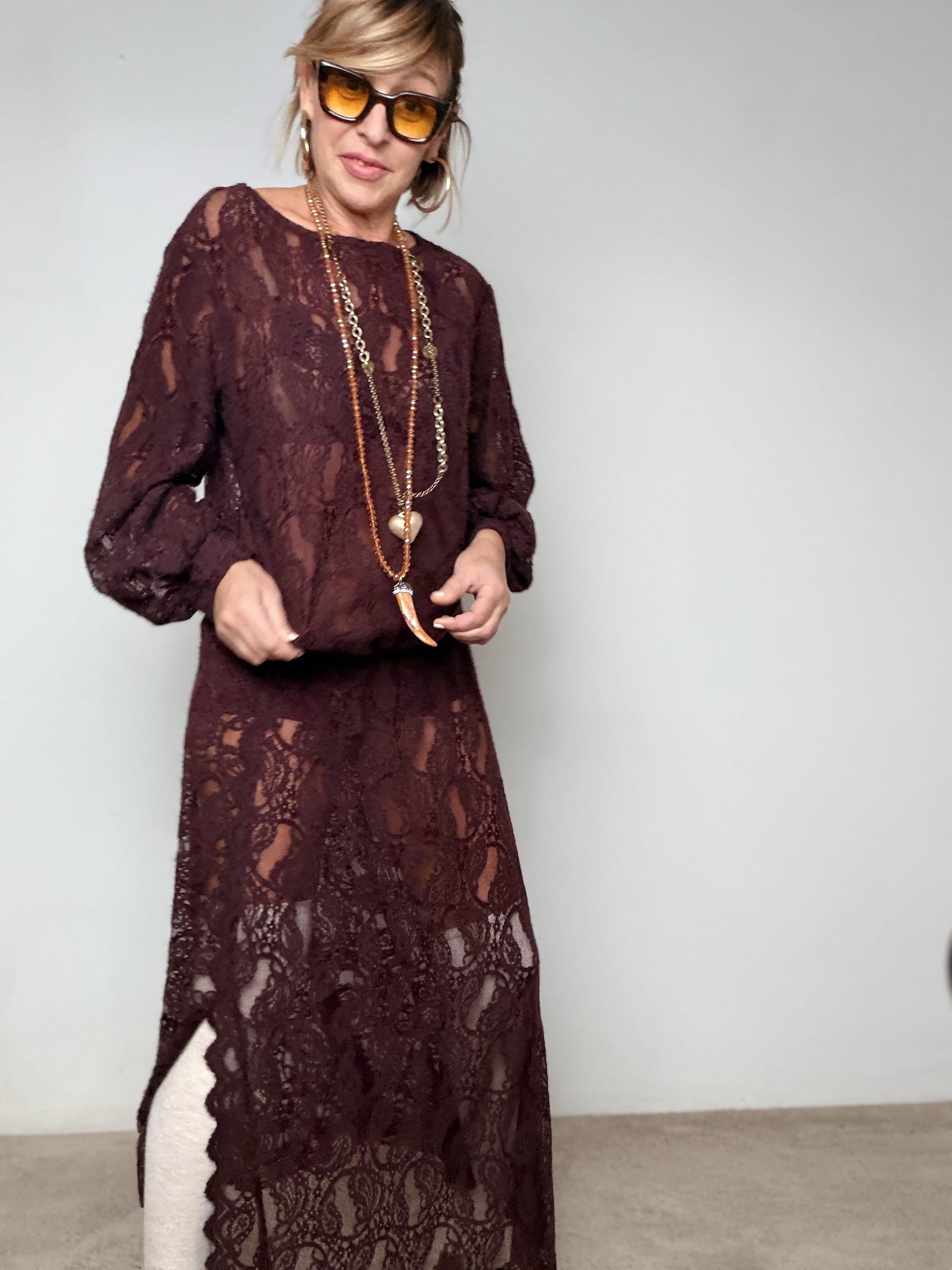 SOUVENIR - BODY LACE DREAM D38N1465/ VINO SOUVENIR 