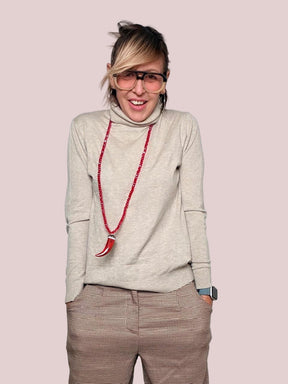 FEMALE - MAGLIA COLLO ALTO BEIGE ZS5328/ BEIGE FEMALE 