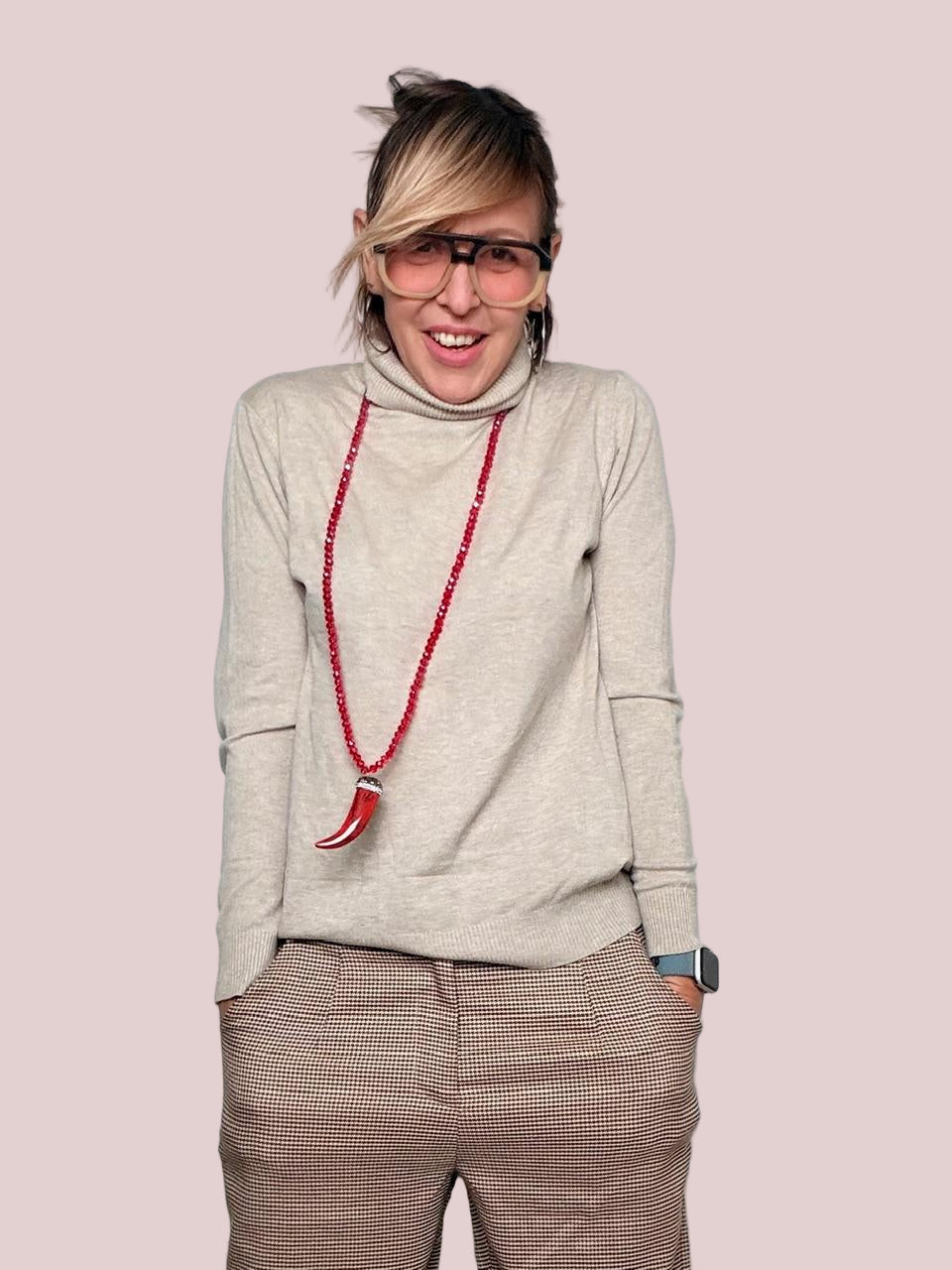 FEMALE - MAGLIA COLLO ALTO BEIGE ZS5328/ BEIGE FEMALE 