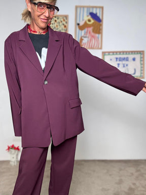 DEJA VU - Giacca donna  elegante e contemporanea bordeau A25UN606/ BORDEAU DEJA VU 