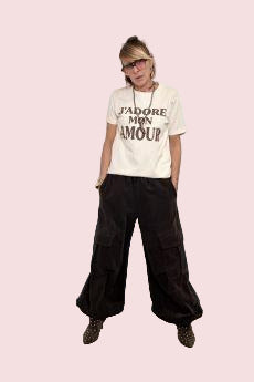 PHILIA LOFT - PANTALONE CORDUROY CARGO D01E0834/ MORO PHILIA LOFT 