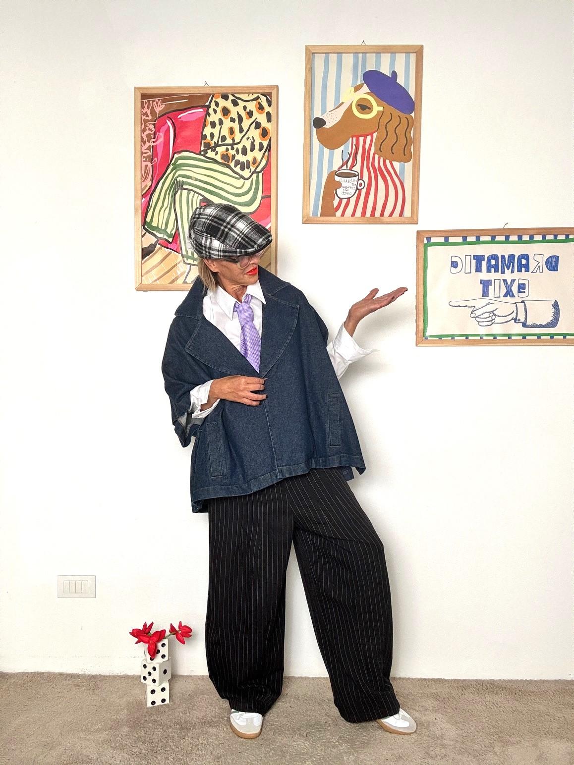 FEMALE - Pantalone Picasso P6365/ NERO FEMALE 