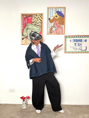 FEMALE - Pantalone Picasso P6365/ NERO FEMALE 