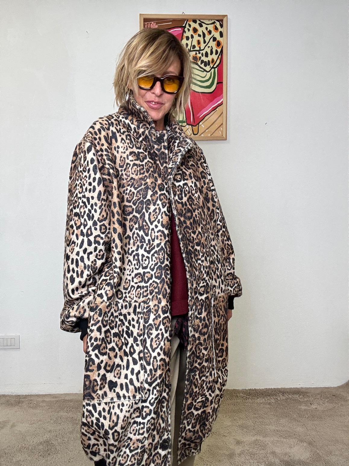 SUSY STAR - Bomber lungo over stampa animalier ST3144/ MACULATO SUSY STAR 