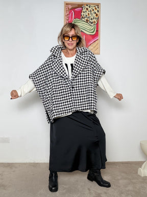 SUSY STAR - Mantella Pied de Poule Diva ST3160/ NERO/BIANCO SUSY STAR 