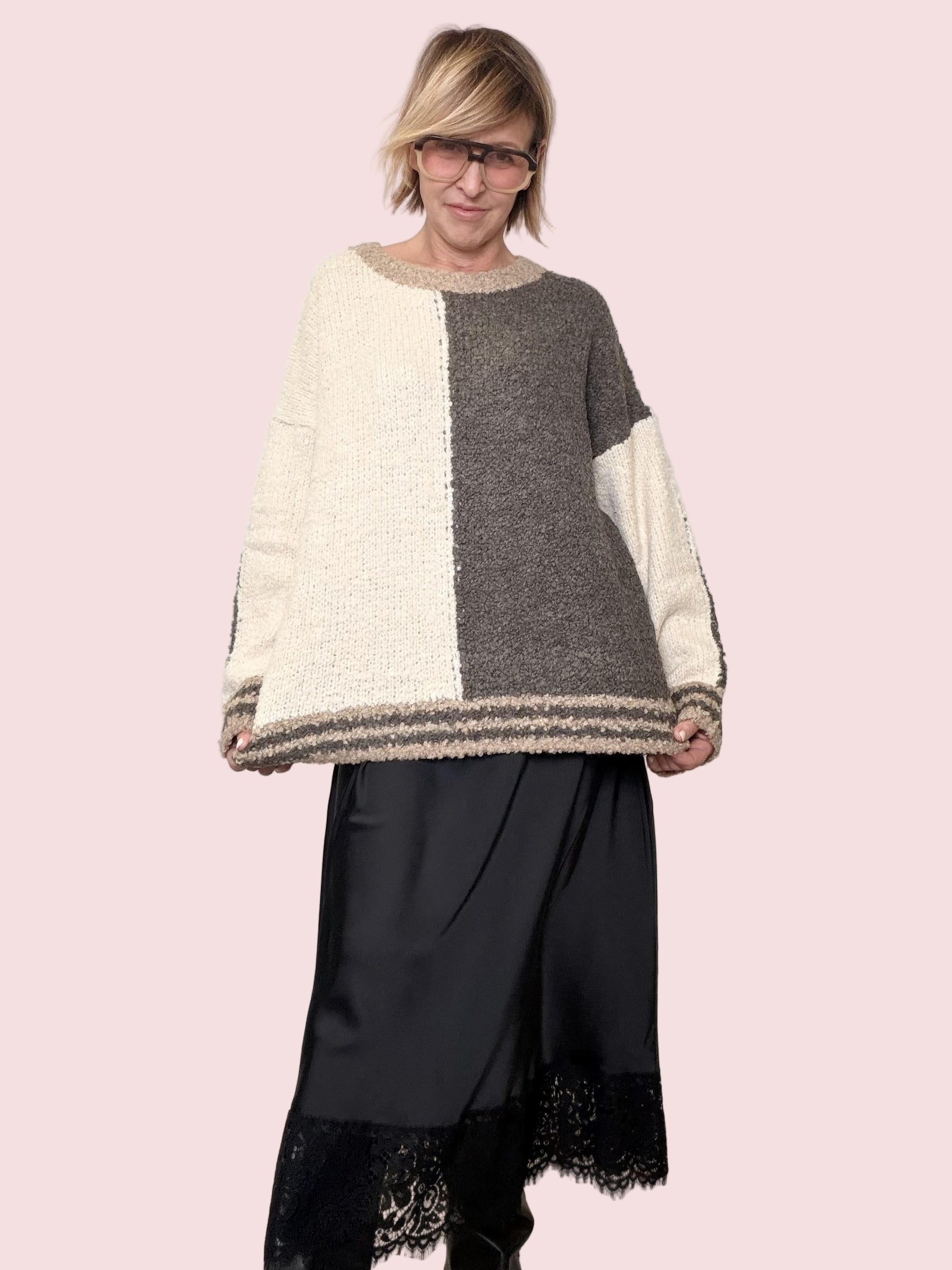 SUSY STAR - Maglia Patch Cozy STWB102/ FANGO SUSY STAR 