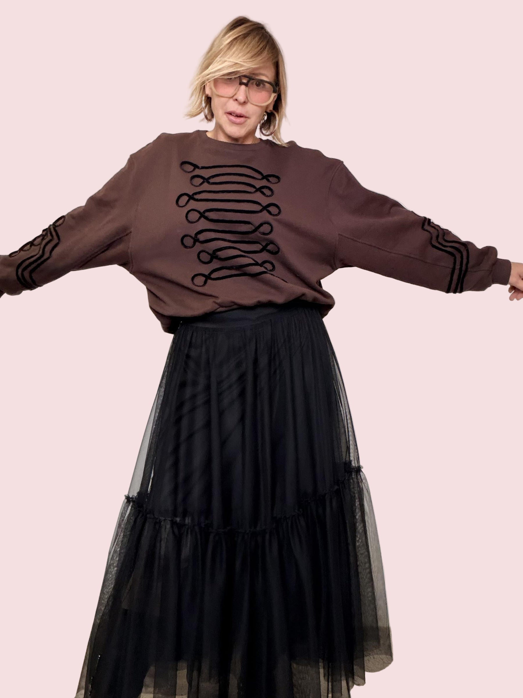 SOUVENIR - FELPA MAJORETTE CHIC MARRONE S38M1508/ marrone SOUVENIR 