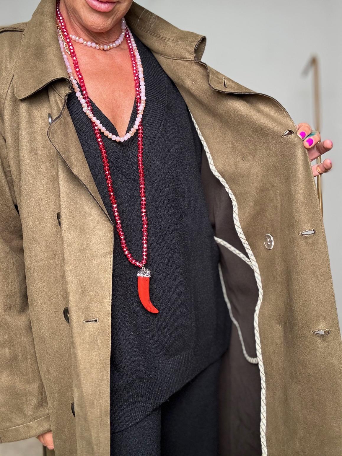 FEMALE - Trench lungo con cintura  licona senza tempo rivisitata in chiave urban-chic VH078/ VERDE FEMALE 