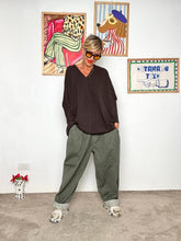 SUSY STAR - Jeans ampi tinto capo verde STP20985/ VERDE SUSY STAR 