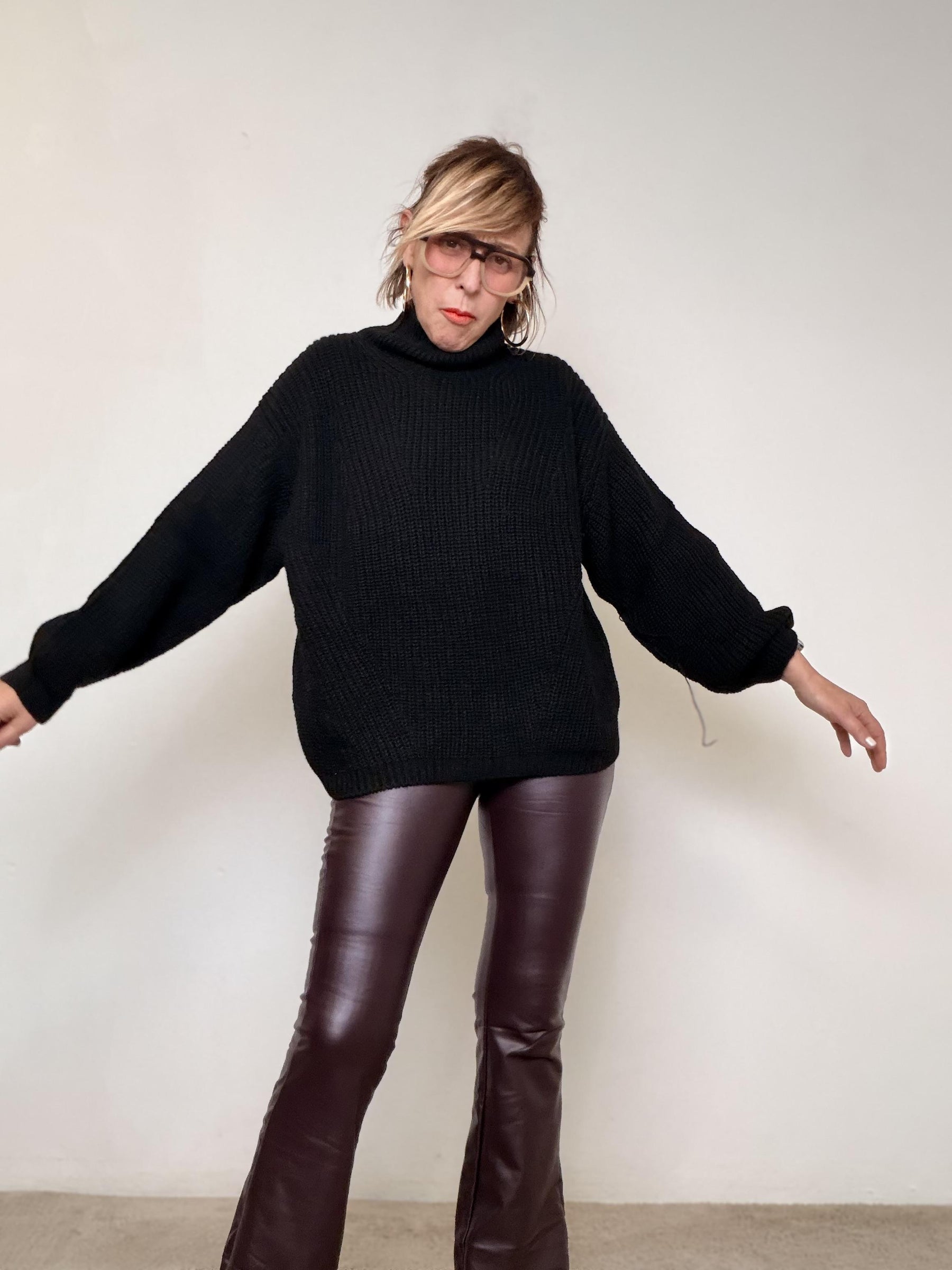 FEMALE - MAGLIA COCCOLA SOFT NERO 5535/ NERO FEMALE 