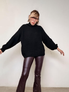 FEMALE - MAGLIA COCCOLA SOFT NERO 5535/ NERO FEMALE 