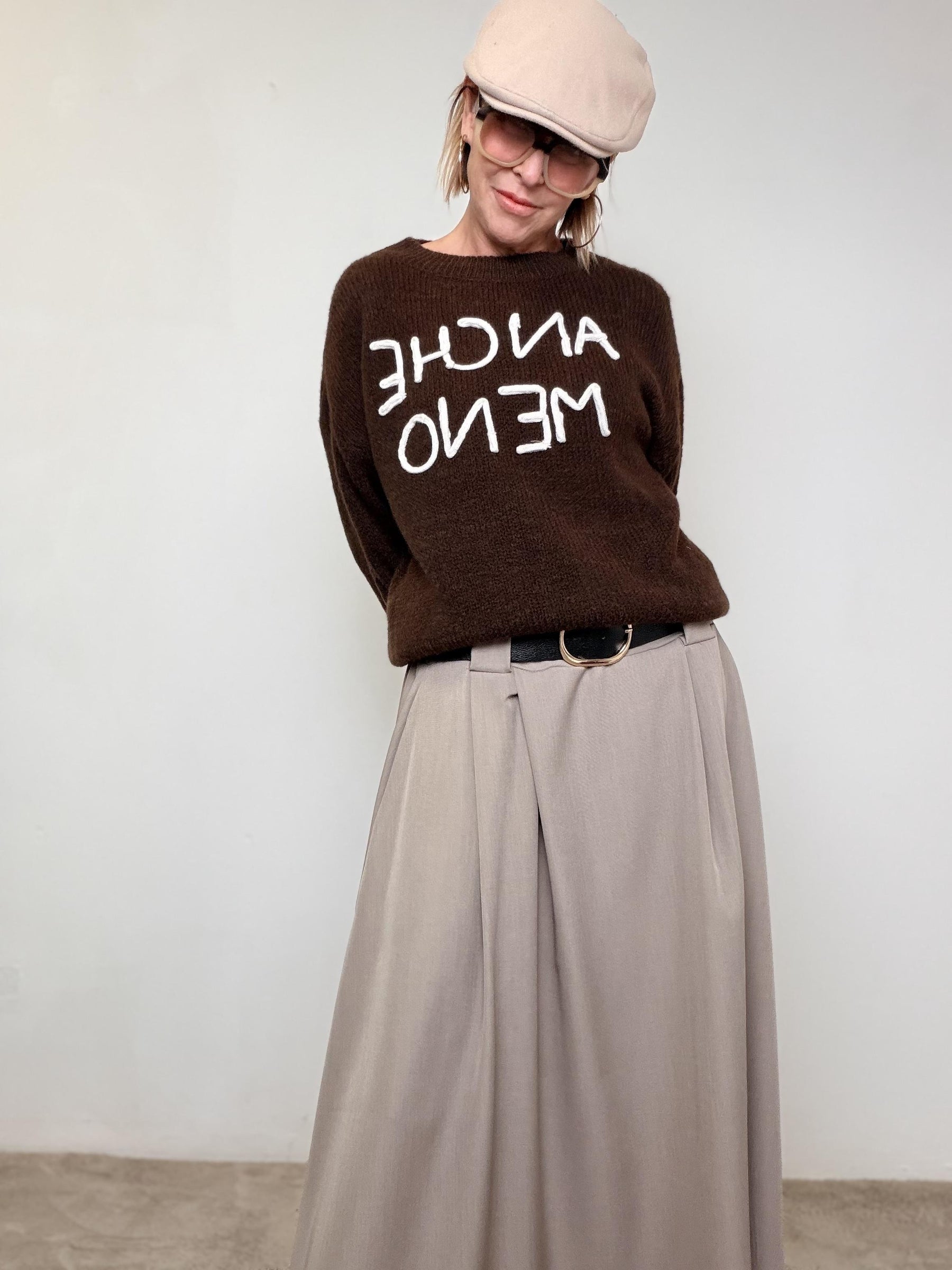 MAGLIA ANCHE MENO  Ironia & Morbidezza A3019/ MORO/PANNA FEMALE 