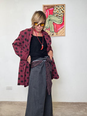 SUSY STAR-  Giacca Pois Mood vino S7010/ VINO SUSY STAR 