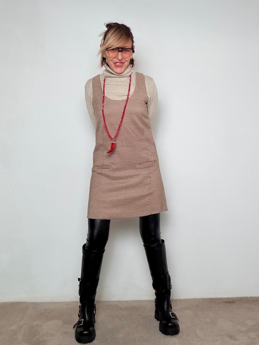 FEMALE - Maglia Dress Versatile V90017/ CAMMELLO FEMALE 