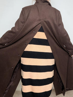 SUSY STAR  -Cappotto Back Button ST7021MIL/ MORO SUSY STAR 