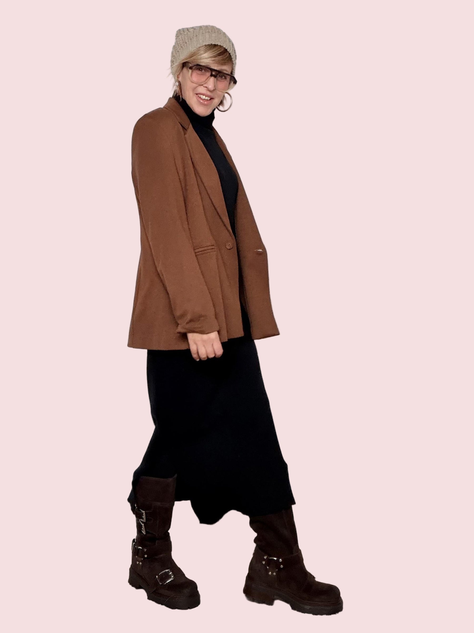 DEJA VU- GIACCA MORBIDA MONOBOTTONE A25FL605/ MORO DEJA VU 