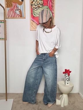 FEMALE - Jeans wide leg  Ampi, comodi e pieni di personalità WY130/ JEANS FEMALE 